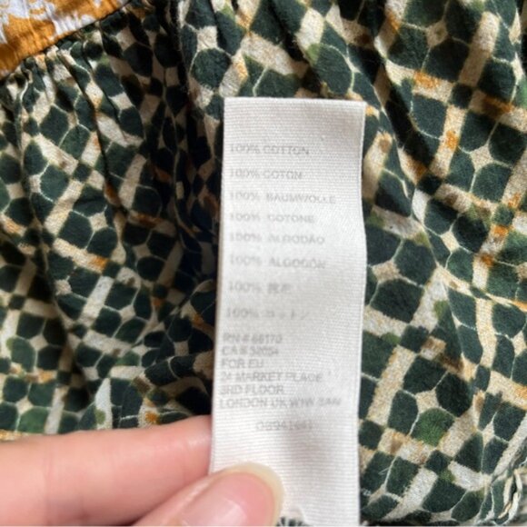 Free People Gotta Have It Marigold Pattern Cotton Sleeveless Boho Tunic Sz XS - Picture 6 of 9